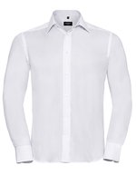 Russell Collection Bügelfreies Baumwollhemd mit Kragenverstärkung, Black 3XL (47/48), Z958 – White