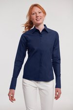 Russell Collection Körperbetonte Bluse mit Feuchtigkeitsableitung, Black XS, Z960F – Bild 1