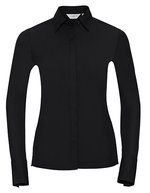 Russell Collection Körperbetonte Bluse mit Feuchtigkeitsableitung, Black XS, Z960F – Bild 2