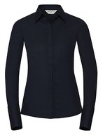 Russell Collection Körperbetonte Bluse mit Feuchtigkeitsableitung, Black XS, Z960F – Bright Navy