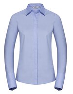 Russell Collection Körperbetonte Bluse mit Feuchtigkeitsableitung, Black XS, Z960F – Bright Sky