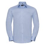 Russell Collection Tailliertes Herringbone-Hemd mit Manschettenknöpfen, Light Blue 3XL (47/48), Z962 – Bild 3