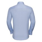 Russell Collection Tailliertes Herringbone-Hemd mit Manschettenknöpfen, Light Blue 3XL (47/48), Z962 – Bild 4