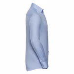 Russell Collection Camicia Herringbone sagomata con gemelli, Light Blue S (37/38), Z962 – immagine 5
