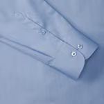 Russell Collection Camicia Herringbone sagomata con gemelli, Light Blue S (37/38), Z962 – immagine 7