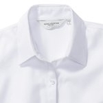 Russell Collection Slim Fit Herringbone Business-Hemd, Light Blue XS, Z962F – Bild 6