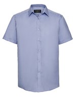Russell Collection Tailliertes Kurzarm-Hemden aus Herringbone, Light Blue 3XL (47/48), Z963 – Bild 2