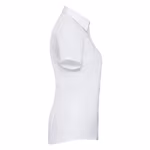 Russell Collection Chemise Manches Courtes Cintrée à Chevrons, Light Blue XS, Z963F – image 5