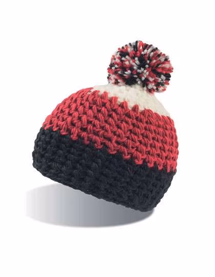 Atlantis Beanie mit Bommel und Fleecefutter