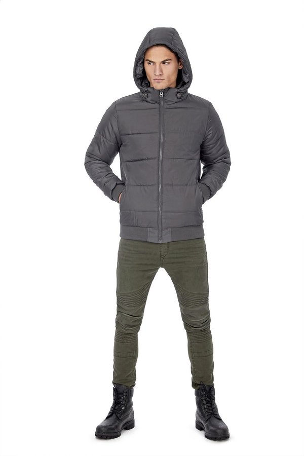B&C COLLECTION Herrenjacke Superhood mit abnehmbarer Kapuze