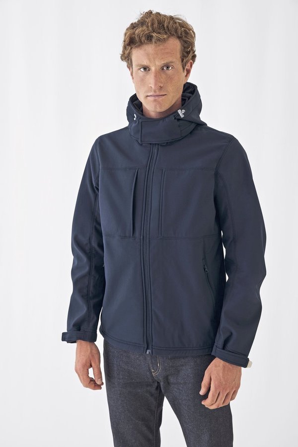 B&C COLLECTION Softshell-Jacke mit Balaclava-Kapuze für Herren