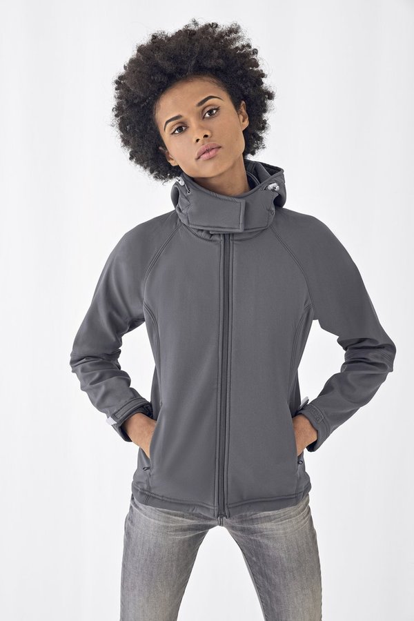 B&C COLLECTION Softshell-Hoodie mit Balaclava-Kapuze für Damen