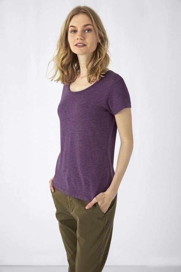 B&C Triblend T-Shirt mit nachhaltigem Materialmix für Damen