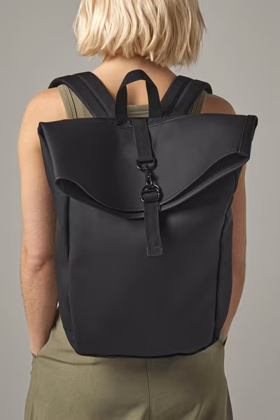 BagBase Sac à dos Roll-Top PU mat pour ordinateur portable