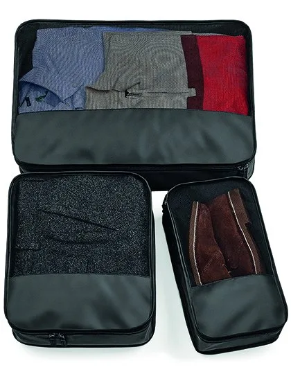 BagBase Black Packing Cube Set made of Polyester