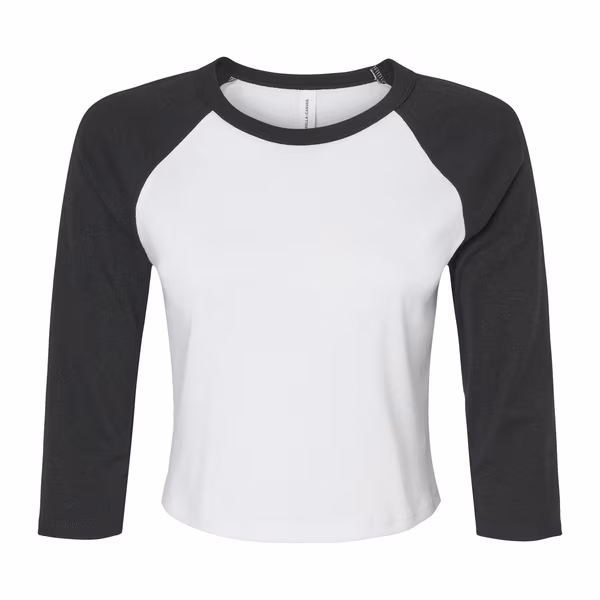 Bella+Canvas T-Shirt Raglan 3/4 Micro Rib pour femme
