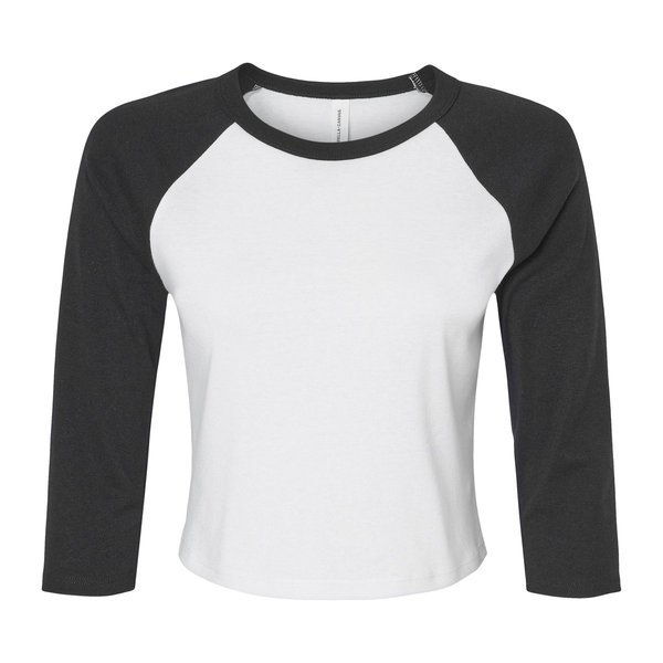 Bella+Canvas Micro Rib 3/4 Raglan T-Shirt für Damen