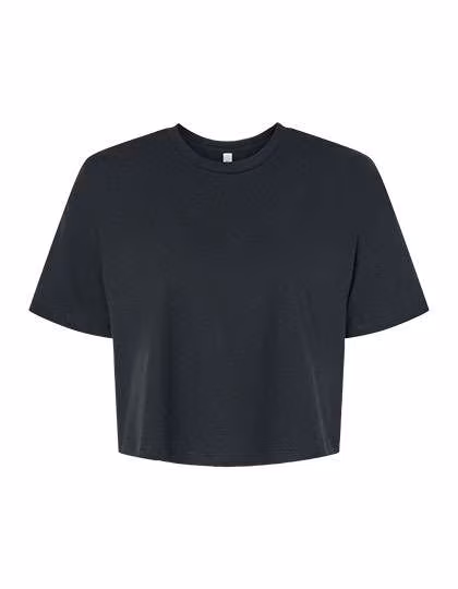 Bella+Canvas T-shirt crop in jersey con scollo girocollo da Donna