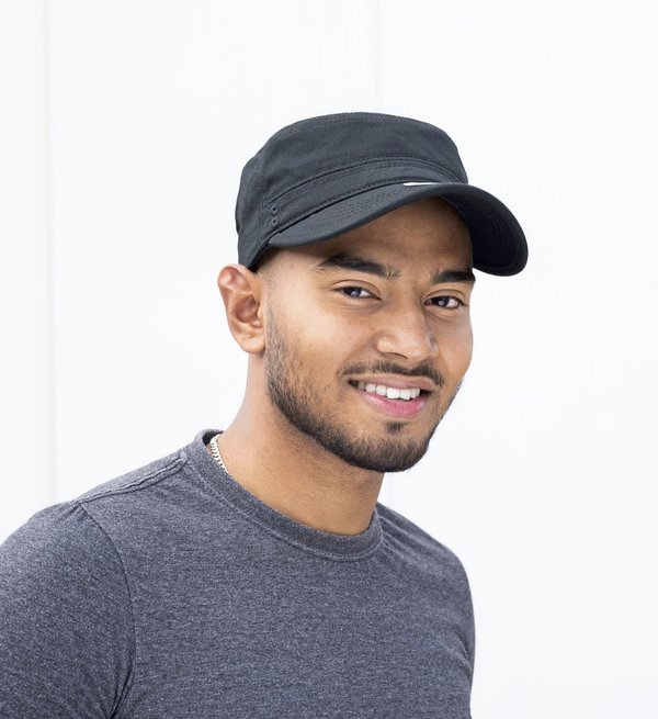 Brain Waves Bio-Baumwoll Army Cap mit Klettverschluss