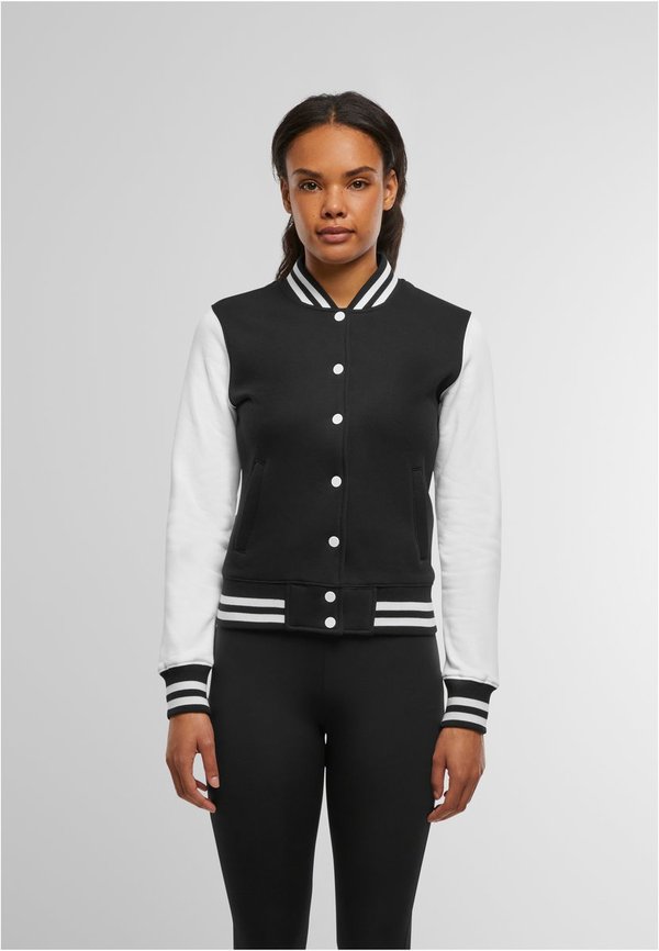 Collegejacke mit gestreiften Ripp-Bündchen für Damen