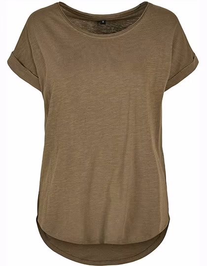 BuildYourBrand Build Your Brand Ladies´ Long Slub Tee Olive L (BY036), BY036