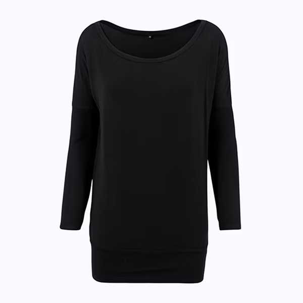 BuildYourBrand T-shirt manches longues en viscose, extra long