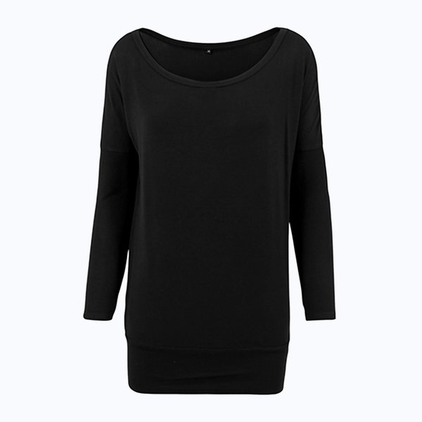 BuildYourBrand Langarm T-Shirt aus Viskose, extra lang