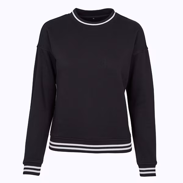 Sweatshirt with Stripes and Crew Neck