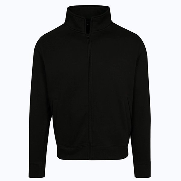 Sweat-Cardigan mit hohem Stehkragen
