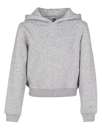 BuildYourBrand Cropped Girls' Sweatshirt with Hood