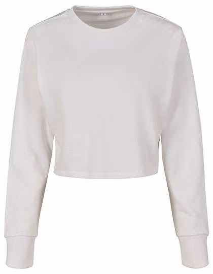 BuildYourBrand Cropped Crew Shirt aus Baumwolle, White 3XL, BY131