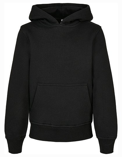 BuildYourBrand Bio-Baumwolle Basic Hoodie für Kinder, Black 110/116, BY185