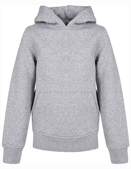 BuildYourBrand Bio-Baumwolle Basic Hoodie für Kinder, Heather Grey 110/116, BY185