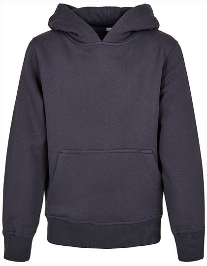 BuildYourBrand Bio-Baumwolle Basic Hoodie für Kinder, Navy 110/116, BY185