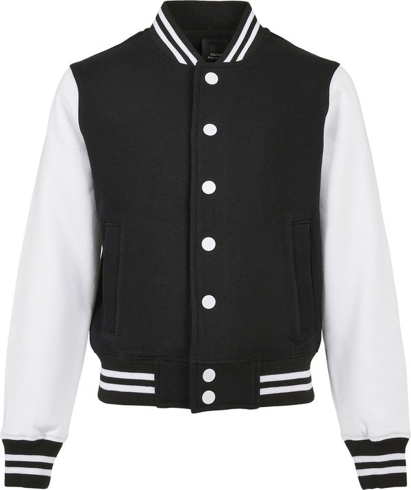 BuildYourBrand Bio-Baumwoll-Sweatjacke mit Druckknöpfen für Kinder