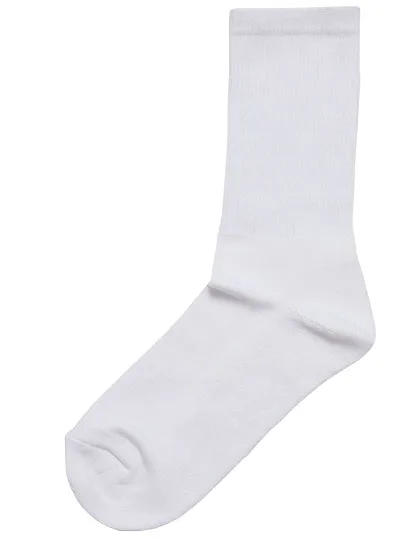 BuildYourBrand Crew Socks with Elastic Ribbed Cuffs