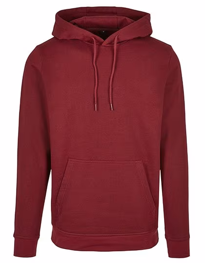 Build Your Brand Basic Basic Hoody mit Kängurutasche 270g/m², Burgundy S, BYBB001