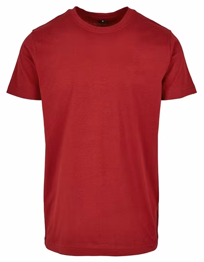Build Your Brand Basic Basic Round Neck T-Shirt Burgundy L (BYBB010), BYBB010