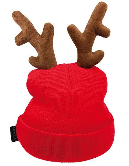 L-merch Reindeer Beanie with Plush Details