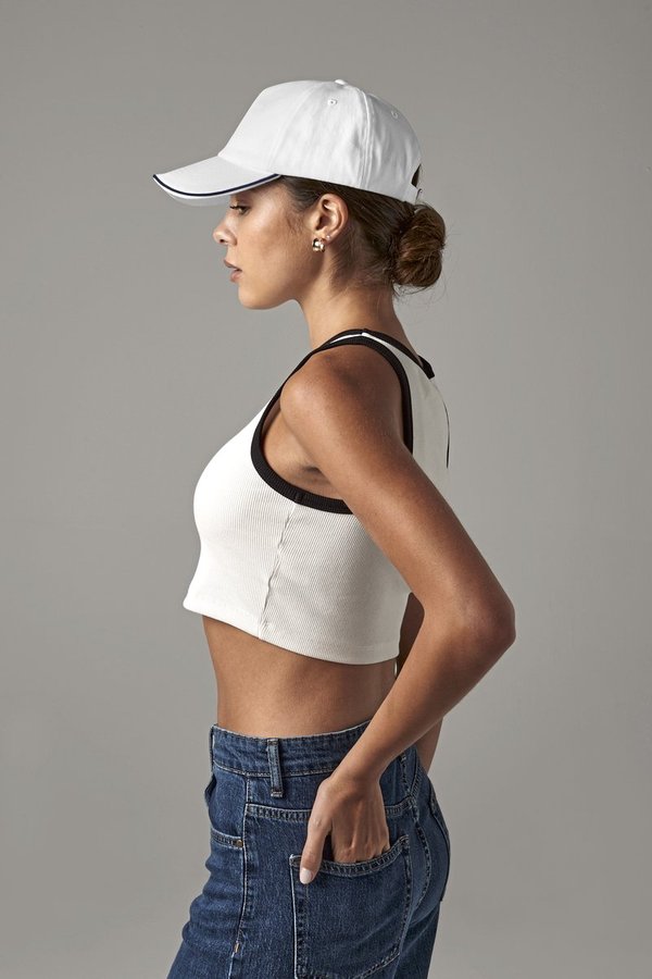 Beechfield Baumwolltwill 5-Panel Cap mit Paspel