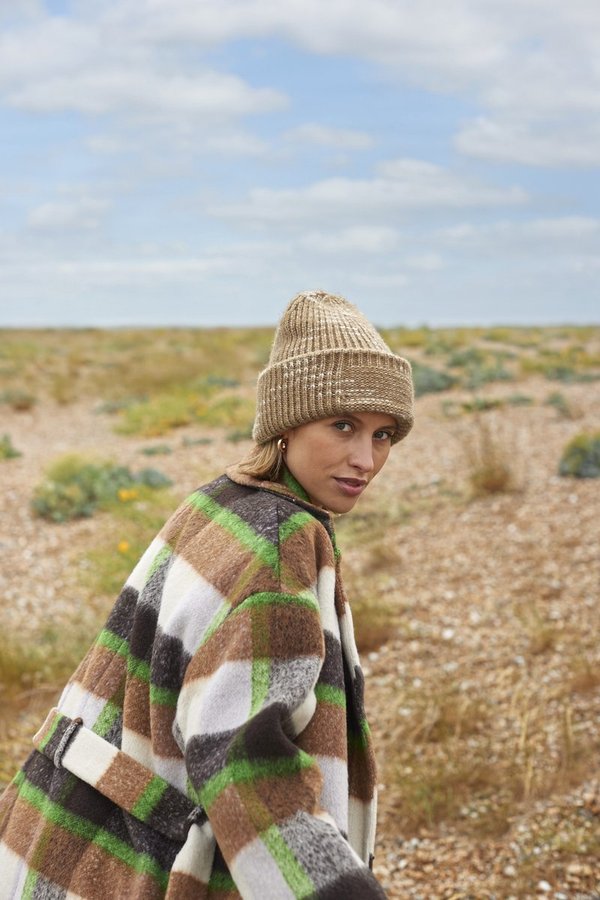 Chunky Knitted Patch Beanie