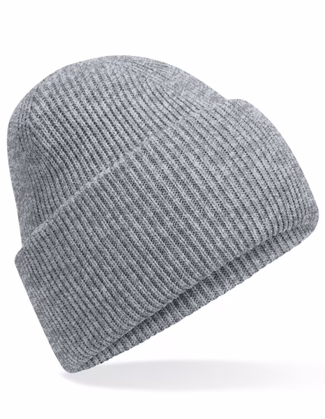 Beechfield Klassischer Deep Cuffed Beanie aus Recyclingpolyester, Ash One Size, CB385R