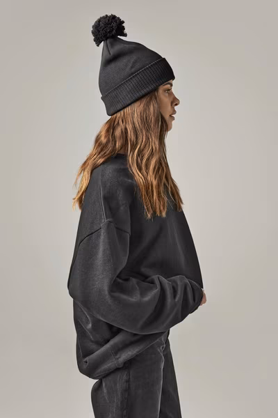 Beechfield Bio-Baumwoll Beanie mit Bommel