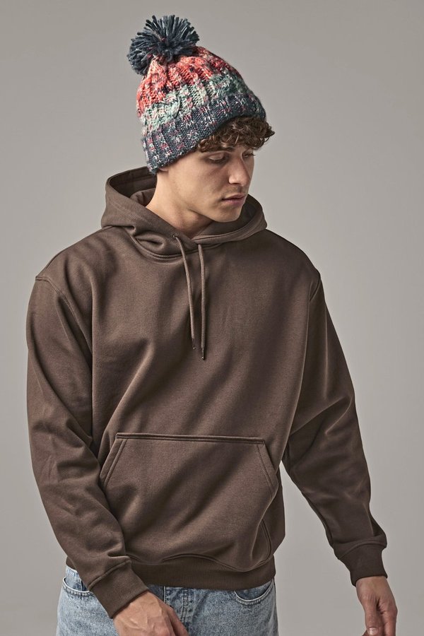 Beechfield Corkscrew Pom Pom Beanie mit Umschlag