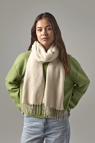 Beechfield Klassischer Oversized-Gewebter Schal mit Fransen