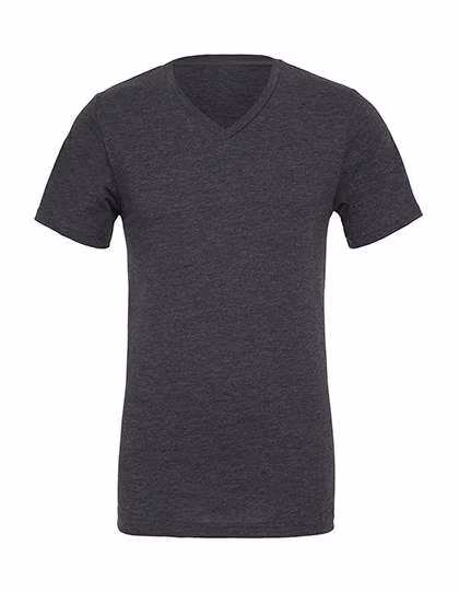 Canvas V-Ausschnitt T-Shirt aus Baumwolle-Polyester