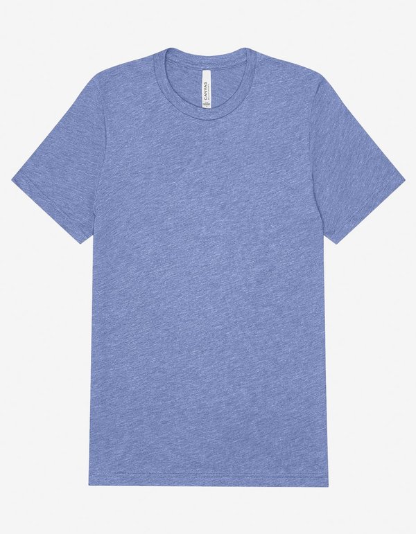 Canvas Unisex Triblend Crew Neck T-Shirt Athletic Grey Triblend (Heather) S (CV3413)