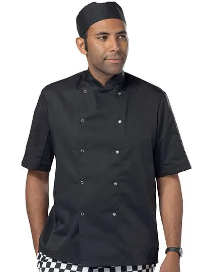 Dennys London Veste de Cuisine avec Boutons-Pression et Poche Stylo