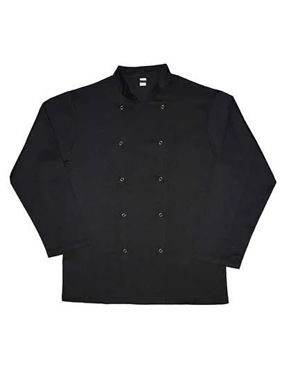 Dennys London Veste de Cuisine Manches Longues avec Boutons-Pression