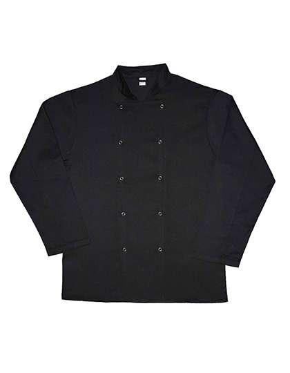 Dennys London Lange Ärmel Kochjacke mit Druckknöpfen